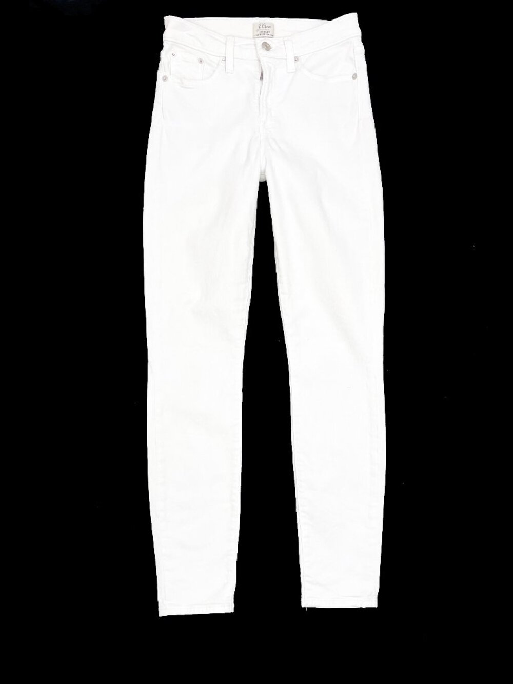 J Crew Lookout High Rise Skinny White Stretch Jeans Women Size 27